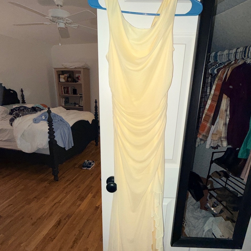 Altar'd State Soft Yellow Maxi Dress